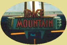 Closeup of Space Mountain sign