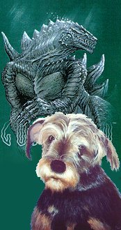 Barky meets Godzilla