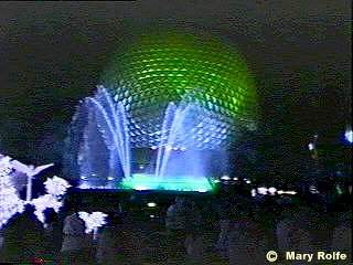 Spaceship Earth at night